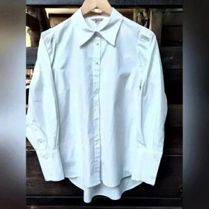 Esqualo Women's White Poplin Button Up Shirt | Size 6